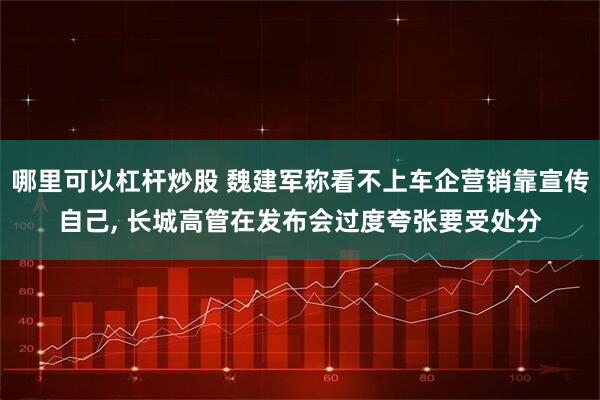 哪里可以杠杆炒股 魏建军称看不上车企营销靠宣传自己, 长城高管在发布会过度夸张要受处分