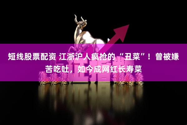 短线股票配资 江浙沪人疯抢的 “丑菜”！曾被嫌苦吃吐，如今成网红长寿菜