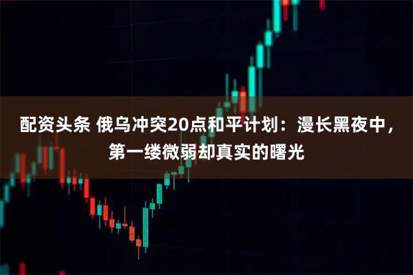 配资头条 俄乌冲突20点和平计划：漫长黑夜中，第一缕微弱却真实的曙光