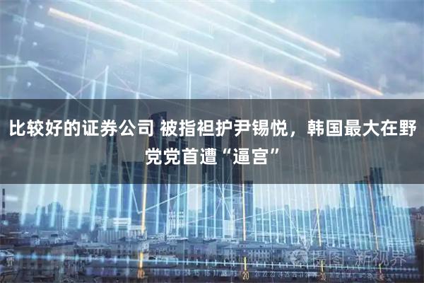 比较好的证券公司 被指袒护尹锡悦，韩国最大在野党党首遭“逼宫”